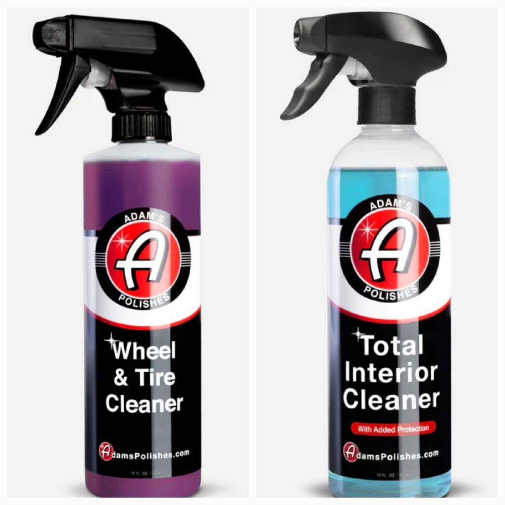 Adam's Polishes Wheel Tire Total Interior Cleaner for Car Detailing Set 16 OZ